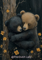 The Dutch Lady Design: Cuddling Animals 10 Postcards Set