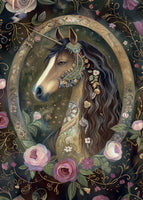 The Dutch Lady Design: Floral Horse Portraits 10 Postcards Set