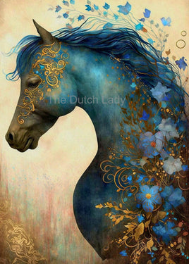 The Dutch Lady Design: Floral Horses 10 Postcards Set