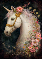 The Dutch Lady Design: Floral Horses Postcards