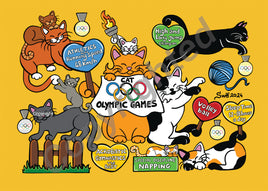 Drawings D005: Titina and Friends - Cat Olympic Games