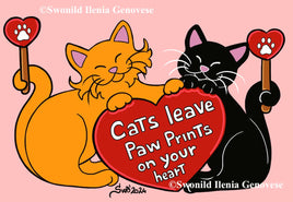 Drawings D002 : Titina and Friends - Cats leave paw prints on your heart
