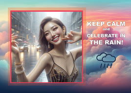 Fantasy Art (R023) - Keep Calm and Celebrate in the Rain