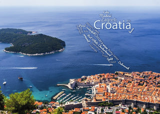 Word Cloud Photo: Croatia view postcard