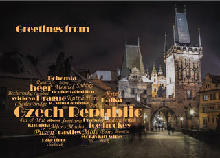 Word Cloud Photo: Czech Republic view postcard