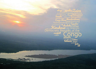 Word Cloud Photo: D.R. Congo (river) view postcard