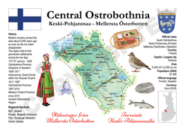 Europe | Finland Regions MOTW -  Central Ostrobothnia | Keski-Pohjanmaa Maps of the World Postcard series