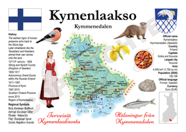 Europe | Finland Regions MOTW - Kymenlaakso | Kymenlaakso Maps of the World Postcard series