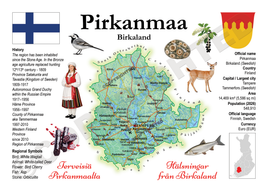 Europe | Finland Regions MOTW - Pirkanmaa | Pirkanmaa Maps of the World Postcard series