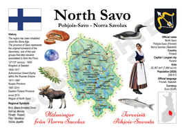Europe | Finland Regions MOTW -  North Savo | Pohjois-Savo Maps of the World Postcard series