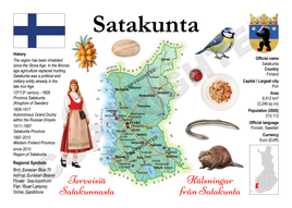 Europe | Finland Regions MOTW - Satakunta | Satakunta Maps of the World Postcard series