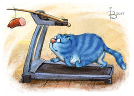 Drawings: 45. Blue Cats - Fitness