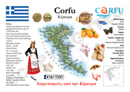 Europe | GR_007_CF - Corfu MOTW Ionian Islands Maps of the World Postcard series