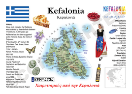 Europe | GR_007_KF - Kefalonia MOTW Ionian Islands Maps of the World Postcard series