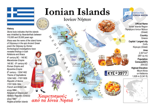 Europe | GR_007 - Ionian Islands MOTW Maps of the World Postcard series