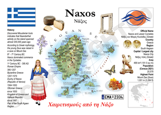 Europe | GR_010_NX - Naxos MOTW South Aegean Maps of the World Postcard series