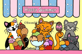 D055 Drawings: Titina and Friends - Happy Summer