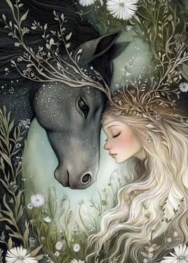 The Dutch Lady Design: Lady and a Horse