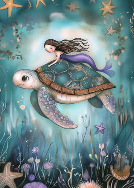 The Dutch Lady Design: Mermaid and a turtle