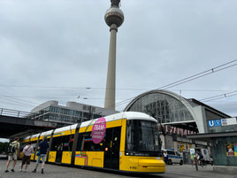 Photo T025: Berlin Tramway near TV Tower, Alexanderplatz, Berlin, Germany