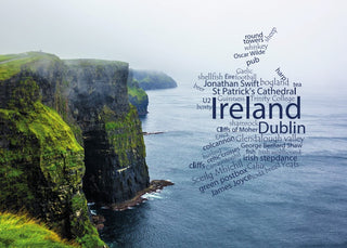 Word Cloud Photo: Ireland view postcard