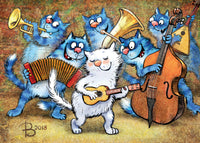Drawings: 36. Blue Cats - Jazz