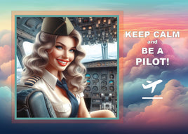 Fantasy Art (T039) - Keep Calm and Be a Pilot