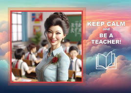 Fantasy Art (T019) - Keep Calm and Be a Teacher