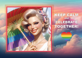 Fantasy Art (T057) - Keep Calm and Celebrate Together