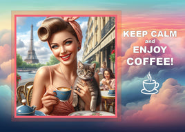 Fantasy Art (HB42) - Keep Calm and Enjoy Coffee