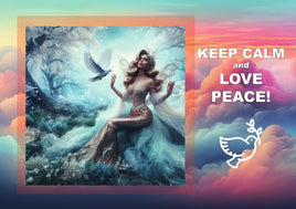 Fantasy Art (R006) - Keep Calm and Love Peace