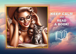 Fantasy Art (T032) - Keep Calm and Read a Book