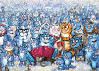 Drawings: 35. Blue Cats - Kotofeeva