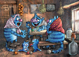 Drawings: 33. Blue Cats - Let them talk