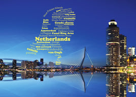 Word Cloud Photo: Netherlands (Erasmus Bridge)