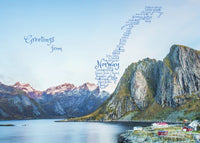 Word Cloud Photo: Norway (fjord)