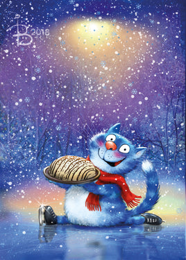 Drawings: 24. Blue Cats - Pie on ice