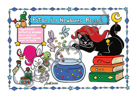 Drawings D027 Potions: 11 - Newborns Potion Recipe