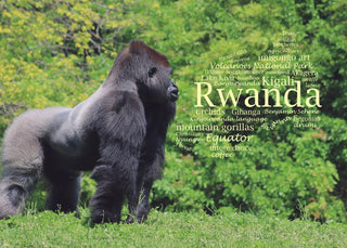 Word Cloud Photo: Rwanda view postcard
