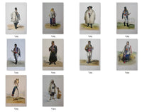 Sammlerpaket: Rumänische Vintage-Kostüme aus dem 19. Jahrhundert, Packung mit 10 Postkarten