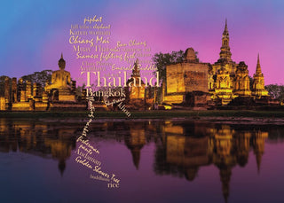 Word Cloud Photo: Thailand view postcard