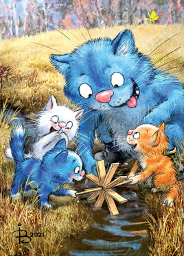 Drawings: 9. Blue Cats - Uncle Vasya