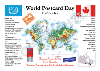 WPD MOTW: Canada Maps of the World Postcard Series