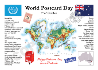 WPD MOTW: Australia Maps of the World Postcard Series