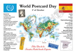 WPD MOTW: Spain Maps of the World Postcard Series
