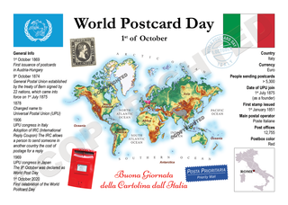 WPD MOTW: Italy Maps of the World Postcard Series