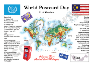 WPD MOTW: Malaysia Maps of the World Postcard Series