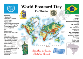 WPD MOTW: Brazil Maps of the World Postcard Series