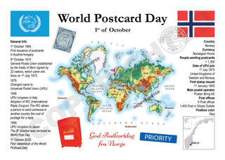 WPD MOTW: Norway Maps of the World Postcard Series