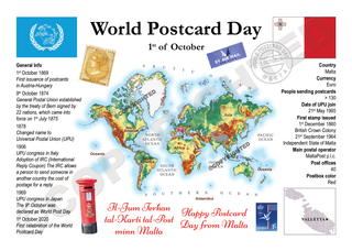 WPD MOTW: Malta Maps of the World Postcard Series
